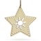 Unfinished Wooden Star Ornament with Snowflake DIY Craft 4 Inches